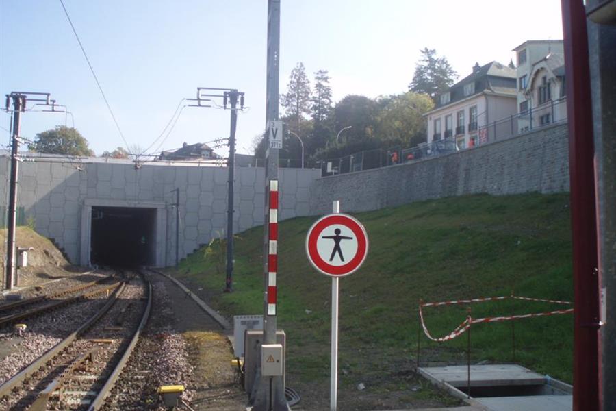 Tunnel ferroviaire à Wiltz fini