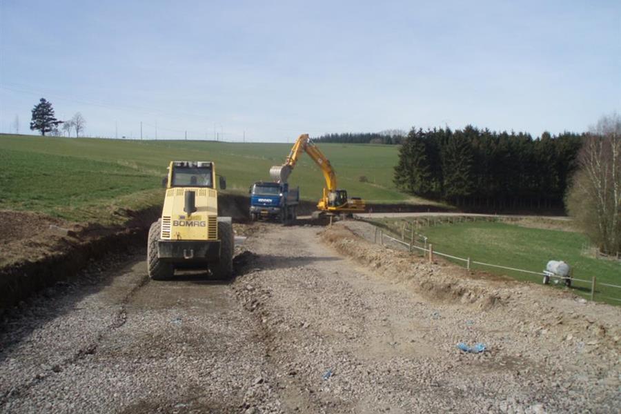 Réalisation d'un soubassement routier