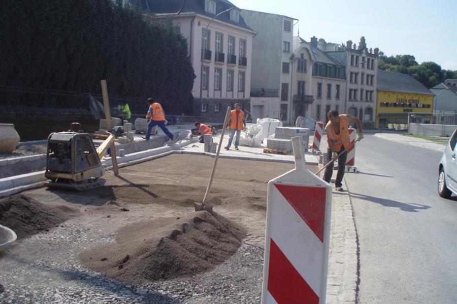 Neugestaltung der Strasse in Wiltz