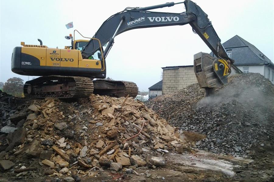 Travaux de démolition d'une maison